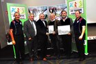 Cllr Thomas Welby, Presents Adrian Feeney,  Gort, with the Galway  Sports Partership Fit Towns 20017 Award, in the Clayton Hotel, Also in the picture are: Mick Curley, Cllr Mogie Maher, Gerard Mc Mahon and Jason Caughwell. 