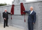 Sarsfields GAA Club officially opend their new grounds and pitch last Sunday. David McGann, Club President (right), and Gerry Leslie, former Club Secretary, are pictured during the opening ceremony.