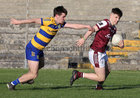 Galway v Roscommon Connacht GAA Under 20 Football Championship 2025 Round 4 game in Tuam Stadium.<br />
Galway's Colm Costello and Roscommon's Tommy Morris