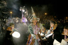 The Macnas Halloween Parade, ‘Port Na bPúcaí’ (Song of the Spirits), moves through the city on Sunday.