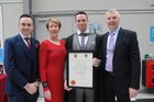 <br />
Ciaran Fahy, Carnmore, with his parents Marie and Joe, brother Darren, after he was conferred with a M.Sc, in Human Resources Managment, at NUIGalway 