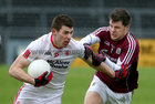 Galway v Tyrone Allianz Football League Division 2 game at the Pearse Stadium.<br />
Galway's Eddie Hoare and Padraig McNulty, Tyrone