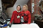 <br />
Staff Ali Caplice and Ashling Tunney, at the EZLiving Family and Friends   Christmas Evening at the store.