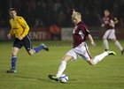 Galway United v St. Patrick's Athletic Premier Division game at Terryland Park.<br />
Galway United's Sean Kelly