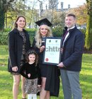 Shauna Dawson from Knocknacarra, who was conferred with the degree of Bachelor of Nursing Science (Psychiatric), Honours, at NUI Galway, pictured with her mother Corinne Smith, sister Poppy, and Keith Grant.
