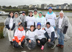 Pictured at the Claddagh before taking part in the Galway Memorial Walk in aid of Galway Hospice, in memory of Leah Folan, were, front, from left: Dervil Rodgers, Michelle Dunne, Feena Kelly and Tim Madden. Back, from left: Ava Dunne, Brid Kilgannon, Caroline Lydon, Tanya Folan, Darren Lynch, Breffini Kilgannon, David Rodgers and Mike Dunne.