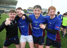 St Jarlath’s College Tuam v Jesus and Mary Enniscrone Junior C Cup final at Galway Sportsground.<br />
St Jarlaths celebrate after winning the game