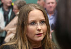 Galway West Sinn Fein candidate Mairead Farrell during the count at Galway Lawn Tennis Club.