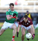 Galway v Mayo 2020 Connacht Senior Football Final at Pearse Stadium. <br />
Galway’s Liam Silke and Mayo’s Cillian O’Connor