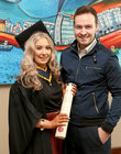 Maura Fleming from Circular Road pictured with Mark Kelly after she was conferred with the degree of B Sc, Honours, in Forensic Science and Analysis, at the GMIT conferring ceremonies in the Galmont Hotel.