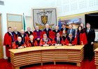 <br />
Cllr Pearce Flannery, Mayor of Galway and Cllr Mike Hubbard, Deputy Mayor, with members of the City Council and Officials  after they were elected at City Hall. 