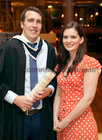 Conall Whelan from Kilnadeema with Sinead O'Brien from Donegal after he was conferred with a Bachelor of Business, Honours, at the GMIT conferring ceremonies in the Galmont Hotel.
