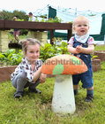 Fiadh and Lucas Lonergan from Newcastle at the Ballinfoile Mór Community Organic Garden annual Sunday Harvest.