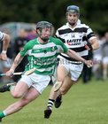 Turloughmore v Killimordaly Senior Hurling Championship game at Sarsfields GAA Club new home grounds in New inn.<br />
Alan Lawless, Killimordaly, and Sean Loftus, Turloughmore