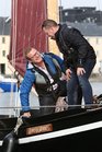 The traditional Gleoiteog, the Lovely Anne, was re-launched at the Claddagh last weekend. Pictured on board the 137 year old boat are Pat Brannelly (left) and Ross Forde, owner of the boat, both decendants of Patrick Brannelly, the original builder of the boat.