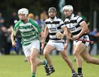 Turloughmore v Killimordaly Senior Hurling Championship game at Sarsfields GAA Club new home grounds in New inn.<br />
Tomas Madden, Killimordaly, and Daithi Burke, Turloughmore
