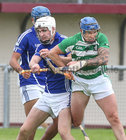 Killimordaly v Ardrahan Senior B-Group 2 hurling game in Kenny Park, Athenry.<br />
Eanna Ryan, Killimordaly and Darrach Fahy, Ardrahan