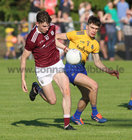 Galway v Roscommon Connacht Under 20 Football Championship semi-final in Kiltoom.<br />
Galway's Matthew Tierney and Roscommon's Padraig Halpin.<br />
