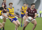 Galway v Roscommon Connacht FBD final at the NUI Galway Connacht GAA Air Dome.<br />
Galway’s  Cillian McDaidand Roscommon’s