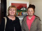 Mary Conlon and her daughter Eimear of Clybaun at the opening of artist Maurice Walsh's exhibition at the Town Hall Theatre.