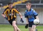 Salthill Knocknacarra's Marcus MacDonnchadha and  Mountbellew Moylough's James Foley