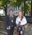 Pictured at the opening of the Galway Theatre Festival at the O'Donoghue Centre for Drama, Theatre and Performance at NUI Galway were Cllr Niall McNelis, Mayor of Galway, and Sorcha Keane, Director of the Festival.