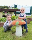 Fiadh and Lucas Lonergan from Newcastle at the Ballinfoile Mór Community Organic Garden annual Sunday Harvest.