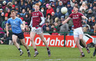 Galway v Dublin Allianz Football League Division 1 game at the Pearse Stadium.<br />
Galway's Thomas Flynn and Pater Cooke and Dublin's Ciaran Reddin