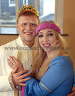 Nathan Mannion as King Johnny and Katie Creaven as Queen Linda before going on stage on the opening day of Sleeping Beauty, the 40th Annual Renmore Pantomime, at the Town Hall Theatre. 