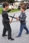 <br />
Noah and Joseph Rafferty,  at the Full Contact Medieval Tournament Claregalway Castle Shield Event. 