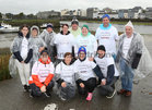 Pictured at the Claddagh before taking part in the Galway Memorial Walk in aid of Galway Hospice, in memory of Leah Folan, were, front, from left: Dervil Rodgers, Michelle Dunne, Feena Kelly and Tim Madden. Back, from left: Ava Dunne, Brid Kilgannon, Caroline Lydon, Tanya Folan, Darren Lynch, Breffini Kilgannon, David Rodgers and Mike Dunne.