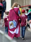 Galway supporters at the All-Ireland Senior Football Championship Round 4 game at the LIT Gaelic Park in Limerick last weekend.