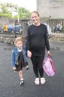 <br />
Ruby Meaney, with her mother on her first day at Scoil Fhursa Nile Lodge. 