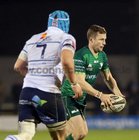 Connacht v Cardiff Blues Guinness PRO14 game at the Sportsground.<br />
Connacht's Jack Carty and Olly Robinson, Cardiff