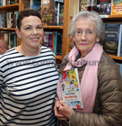Sarah Gallagher and Lelia Doolan at the launch of Rita Ann Higgins’ book of essays and poems, ‘Our Killer City: isms, chisms, chasms and schisms’, in Charlie Byrne’s Bookshop.