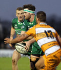 Connacht v Toyota Cheetahs Guinness PRO14 game at the Sportsground.<br />
Connacht's Tom Daly and Stephen Fitzgerald and Dries Swanepoel, Toyota Cheetahs