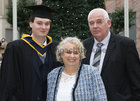 Nathan Forde, Kilcolgan, with his parents Susan and Bart, after he was conferred with a Bachelor of Science (Honours) in Applied Freshwater and Marine Biology at the GMIT Graduation ceremony in the Galmont Hotel.