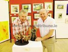 Brothers Gay Farrell, Renmore and Patsy Farrell, Barna, with their exhibits  at the opening of Galway Art Club Exhibition at St. Patricks National School , Lombard Street. 