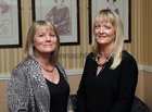 Caitriona Mannion, Club Secretary, and Dominica O'Malley at St. Joseph's College Rowing Club dinner at the Ardilaun Hotel.