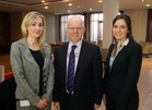 Bobby Clinton, partner with DHKN, with Valeda Scanlon (left) and Elaine Flynn at the Western Society of Chartered Accountants Christmas lunch at the Radisson Blu Hotel. Valeda and Elaine recently qualified as chartered accountants.