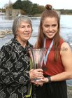 Katie O'Brien with her grandmother Mary McDonnell at the reception at Galway Rowing Club