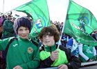 Brothers Dara and Sean Walsh from Moycullen supporting Connacht at the Guinness PRO12 semi-final against Glasgow Warriors at the Sportsground.<br />
