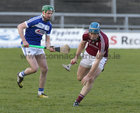 Galway v Laois 3rd round game in the Allianz National Hurling League at the Pearse Stadium.<br />
Galway's Conor Cooney and Patrick Purcell, Laois