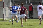 Laois v Galway Allianz Football League Division 2, round 3 game at Tuam Stadium,<br />
Donal Kingston kicks the ball into the Galway net to score his goal after dispossing goalkeeper Brian O'Donoghue.