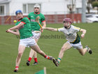 Calasanctius College Oramnmore v St Mary's C.B.S. Enniscorthy All-Ireland Post Primary Schools Paddy Buggy Cup (Senior B Hurling) semi-final at Rathdowney, Co Laois.<br />
Gus Lohan and Jake Keady, Calasanctius College Oranmore and Oisín Cloke Rochford, St Mary's CBS Enniscorthy