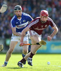 Galway v Laois Leinster Senior Hurling Championship semi final at O'Connor Park, Tullamore.<br />
Galway's Cathan Mannion and Joe Campion, Laois