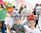 Liam, Colin and Lauren McMahon, Headford, pictured at Mad Hatters Day at the Galway Races.
