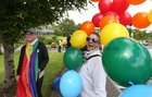 Some of the many peoplewho took part in the 27th the Galway Pride parade. 