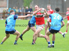 Clifden v St Brendan’s Intermediate Football Championship game at Pearse Stadium.<br />
Conall Joyce, Clifden and Mairtin Quinn and Andy Muldoon, St Brendan’s