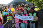 <br />
Children from Ballybane walking to school as part of the national Walk to school week. 